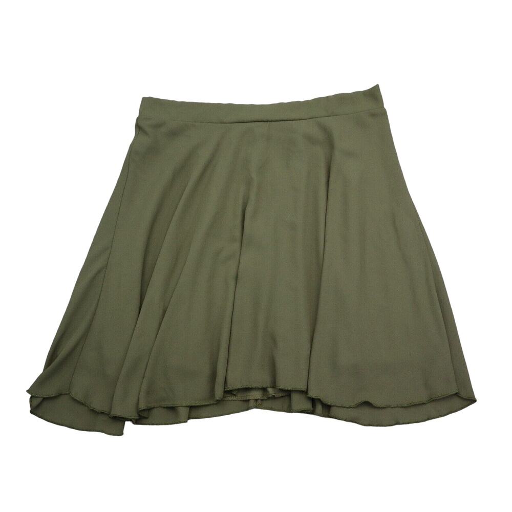 Ambiance Olive Green Mini Skirt